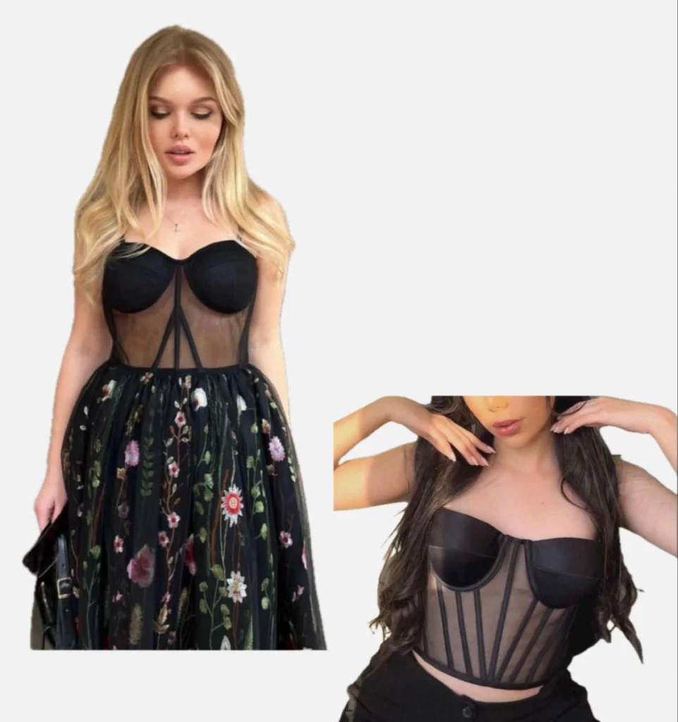 بادی_سوت یا نیم_کرست زونیکس مشکی