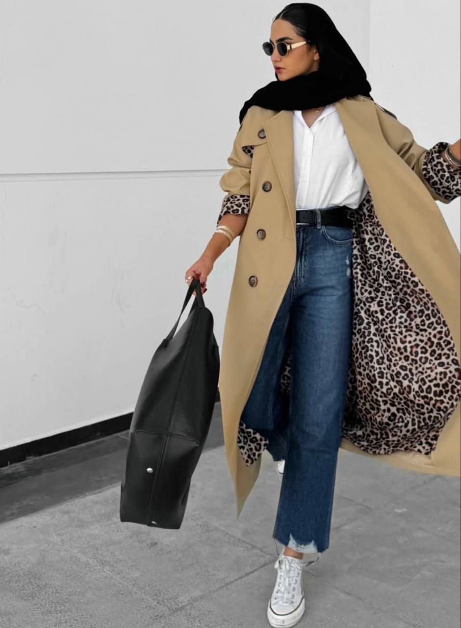 آستر سارج طرحدار پالتویی-آستر کت