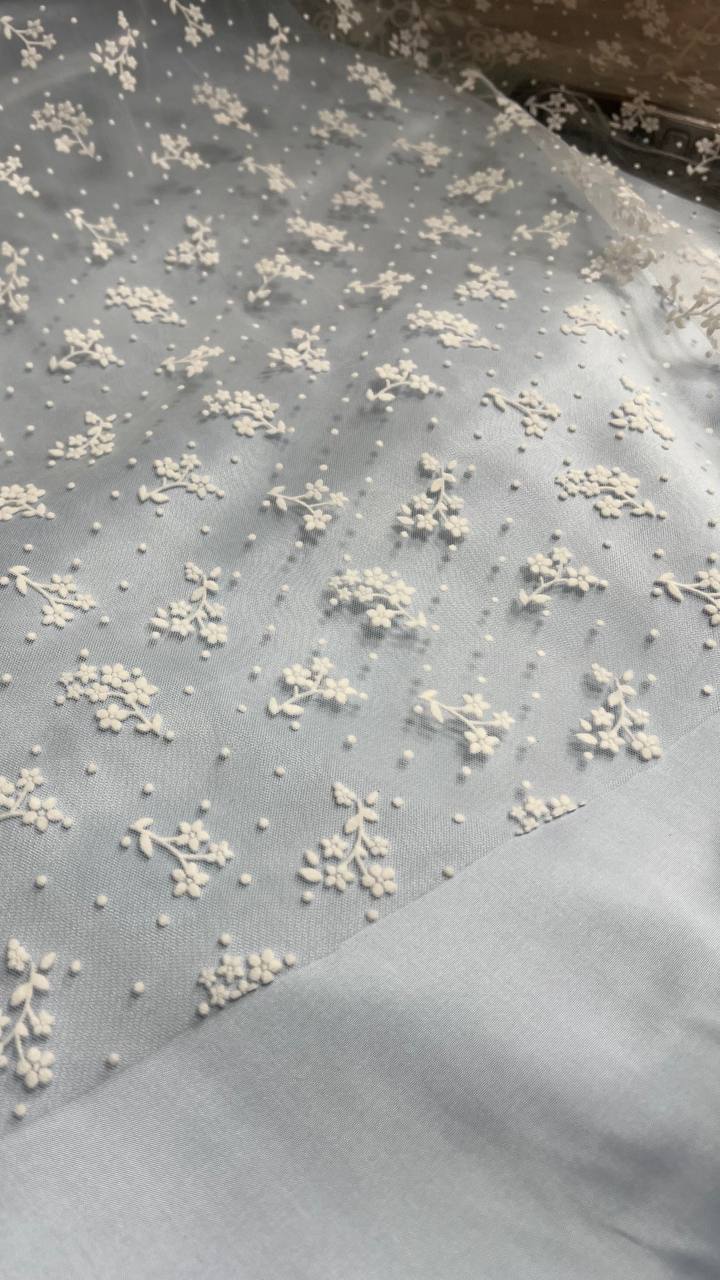 تور طرحدار مخملی طرح گل2